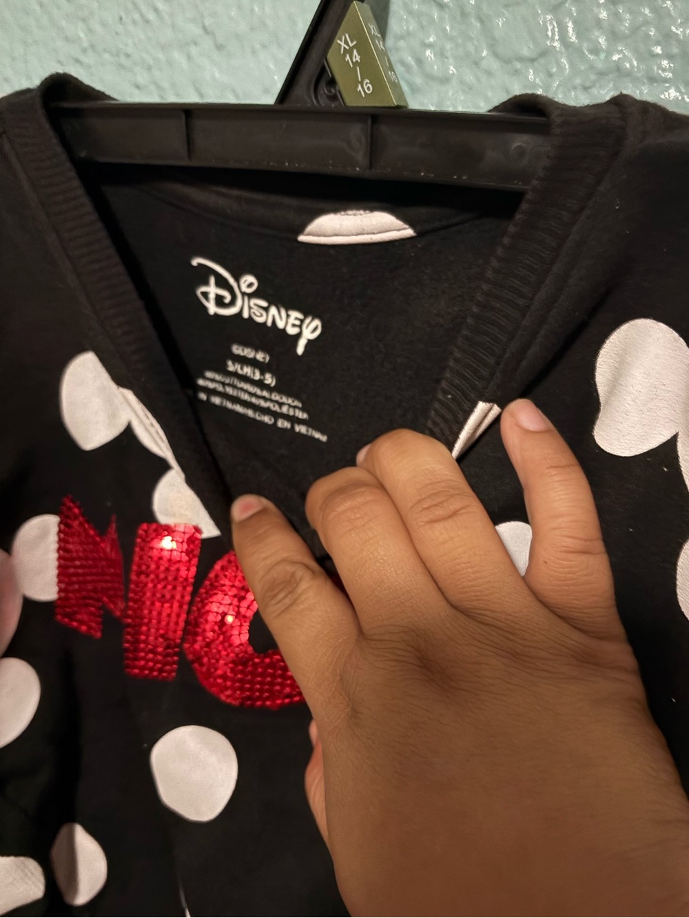 Disney Black Polka Dot Minnie Sweatshirt